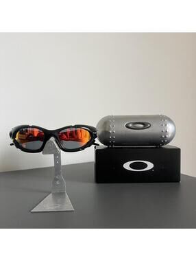 Oakley Men's Silver and Black Sunglass